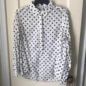 J Crew Polka Dot Popover